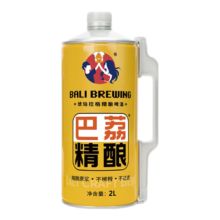 PLUS会员、京东百亿补贴：巴荔 原浆大麦精酿啤酒 清爽白啤酒 2L*1桶