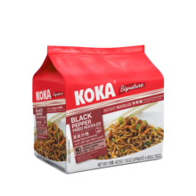 KOKA 可口方便面 黑椒炒面快熟泡面 85g*5 新加坡进口