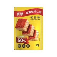 PLUS会员：福满棚 红枣夹核桃 原味枣仁派202g