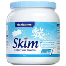 plus会员：美可卓（Maxigenes）脱脂1kg蓝妹子成人奶粉*3件+凑单品