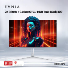 618预售、12期免息：飞利浦O8 2K360Hz 27英寸QD-OLED动态冷却 原生10bit HDR 0.03ms 音响HDMI2.1 EVNIA电竞显示器27M2N8500