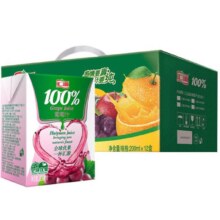 plus会员、限地区：汇源 果汁100%葡萄汁200ml*12盒