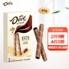 PLUS会员：Dove 德芙 醇享原味丝滑牛奶巧克力注心饼干 40g *2件