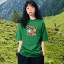 JEANSWEST 真维斯 夏季女款宽字母卡通印花短袖T YD-32-273B73-8700