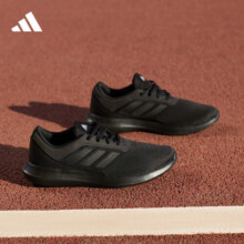 adidas CORERACER随心畅跑舒适休闲跑步鞋男女阿迪达斯官方轻运动 黑色 42