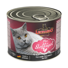 LEONARDO德国进口小李子猫罐头200g 无谷猫主食罐头猫零食猫湿粮 经典家禽200g*10