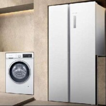 预售：SIEMENS 西门子 冰洗套装 512L对开门冰箱+10kg洗烘一体 KA512091EC+WN52A1004W