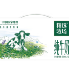 MENGNIU 蒙牛 精选牧场牛奶全脂苗条装整箱礼盒装 250ml*12盒