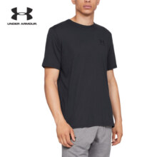 安德玛（UNDERARMOUR）Sportstyle男女同款情侣训练运动短袖T恤1326799 白色100 男码L/女码XL