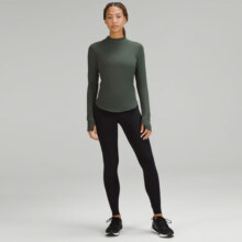 lululemon 丨Rulu™ Running 女士长袖半高领衫 *跑步 LW3FYQS 烟熏云杉绿 6
