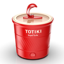 拓几（TOTIKI）电煮锅家用迷你多功能一体电炒锅学生宿舍懒人嗦粉煮面杯泡面火锅不粘小电锅 1.1L电煮锅（中国红）基础款