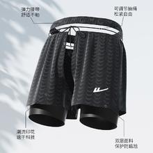 WARRIOR 回力 男士宽松双层泳裤