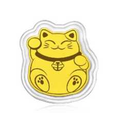 周大福 招财猫招财进宝足金黄金金币金章 EOR1022