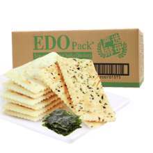 plus会员、需首购、概率券:EDO PACK 海苔味 酵母苏打饼干 5斤装/箱＊2件