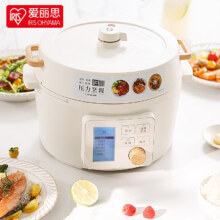 PLUS会员:爱丽思（IRIS） 爱丽思电压力锅多功能电饭锅IRIS大容量 4L白色【点阵屏减糖款】