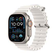 京东百亿补贴、plus会员：Apple Watch Ultra2 智能手表49毫米 钛金属表壳白色海洋表带 eSIM健康手表 MRF93CH/A 蜂窝款5551.11元包邮