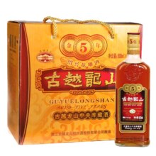 88VIP：古越龙山 绍兴黄酒五年陈金五年15度半干型花雕酒500ml*6