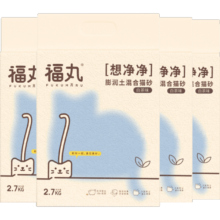 福丸豆腐膨润土混合猫砂多重除臭高效结团无尘猫咪用 原味混合砂2.5kg*4