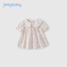 JELLYBABY 女童衬衫 碎花娃娃领