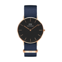 丹尼尔惠灵顿（DanielWellington）DW手表情侣表36mm尼龙带超薄欧美石英腕表520礼物DW00100282