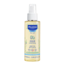 妙思乐（Mustela）抚触油 婴儿润肤油新生儿按摩油100ml  无香版 保湿滋润 法国进口