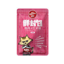 88VIP会员：Wanpy 顽皮 Happy100系列 猫零食 鸡肉三文鱼 鲜封包