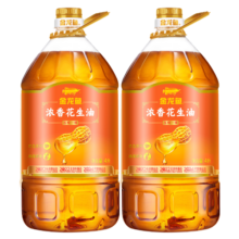 金龙鱼 食用油 浓香花生油 4L 物理压榨一级 1桶