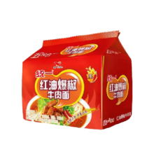 需首单、Plus会员:统一 红油爆椒牛肉面108g*5袋*3件