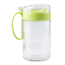 茶花（CHAHUA） 厨易耐热玻璃油壶 家用防尘防漏酱油瓶醋瓶 厨房用品调味壶 多规格可选 1个装450ml绿