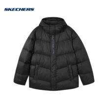 斯凯奇（Skechers）羽绒服男女同款新款保暖三防短款休闲运动外套男 L422U069-0018 碳黑 M609元 (券后省100)