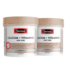PLUS会员：Swisse斯维诗 钙+维生素D迷你片 300片*2瓶