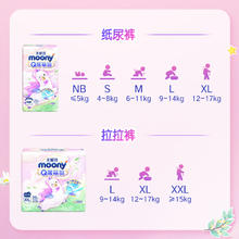 88VIP会员：moony 官方尤妮佳moonyQ薄萌羽小羊驼拉拉裤XL号36片*4包