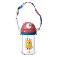 babycare 2612 儿童吸管杯 大眼怪tritan款 360ml 卡洛尔红