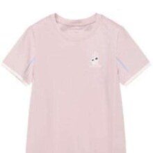 31日20点、限尺码：Hush Puppies 暇步士 儿童速干凉感短袖 芭蕾舞粉A款 140cm