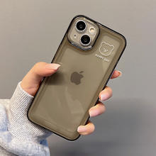 适用苹果15手机壳iPhone14promax手机壳苹果13可爱卡通12保护套11个性xr创意xsmax透明14Pro保护套简约小熊