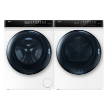 20点预售：海尔（Haier）白色洗烘套装 10KG MATE7W+7W