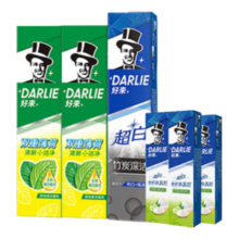京东百亿补贴、plus会员立减:DARLIE好来(原黑人)薄荷竹炭牙膏套装420g 清新口气 去渍亮白