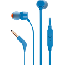 JBL T110 立体声入耳式耳机耳麦 运动耳机 电脑游戏耳机 手机有线耳机带麦可通话 梦幻蓝
