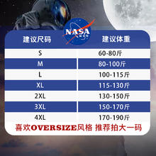 NASA 联名2024新款时尚卡通动漫印花时尚潮流情侣同款T恤短袖HT