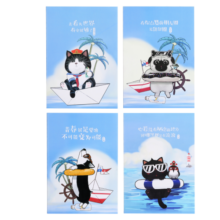 齐心（Comix)吾皇万睡文具笔记本子/软抄本/记事本/日记本/缝线本儿童节礼物 A5/30张 4本装 WHCF5302