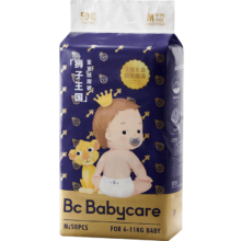 618大促：bc babycare 皇室狮子王国宝宝柔软亲肤皇冠 纸尿裤加量装-M码-2包84片*2件