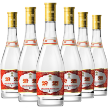 PLUS会员：汾酒 53度黄盖玻汾 清香型白酒 口粮酒 光瓶 53度 475mL 6瓶 整箱装