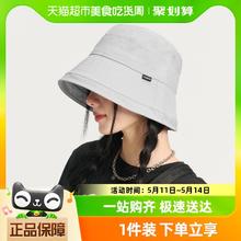 CACUSS 帽子女春夏季纯棉渔夫帽大头围遮阳帽显脸小防紫外线防晒帽