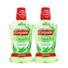 高露洁（Colgate）茶健漱口水500ml*2防蛀牙99%杀菌清新口气牙结石口臭去黄