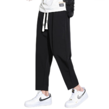 NASADKGM 休闲裤子 男 冰丝透气 黑色直筒 XL（120斤-135斤）*2件