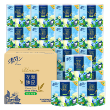 清风 有芯卷纸 花萃系列4层加厚200克*27卷 卫生纸卷筒纸