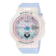 卡西欧（CASIO）BABY-G海滩旅行系列手表时尚多功能运动防水女表礼物推荐送女友 BGA-250-7A3清新白
