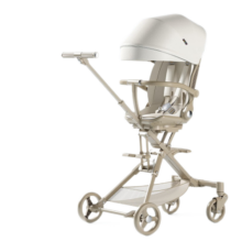 普洛可（PLAYKIDS）遛娃神器X6-3双向可坐可平躺睡婴儿折叠高景观溜娃儿童宝宝手推车 X6-3香草奶昔