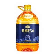 福益德纯亚麻籽油冷榨一级胡麻油家用健康食用油官方旗舰店1.8L装