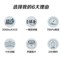 苏泊尔（SUPOR）电压力锅 高压锅 家用智能 5L大容量 球釜双胆煲汤煮粥一键排气智能预约开盖收汁 SY-50FC8081Q